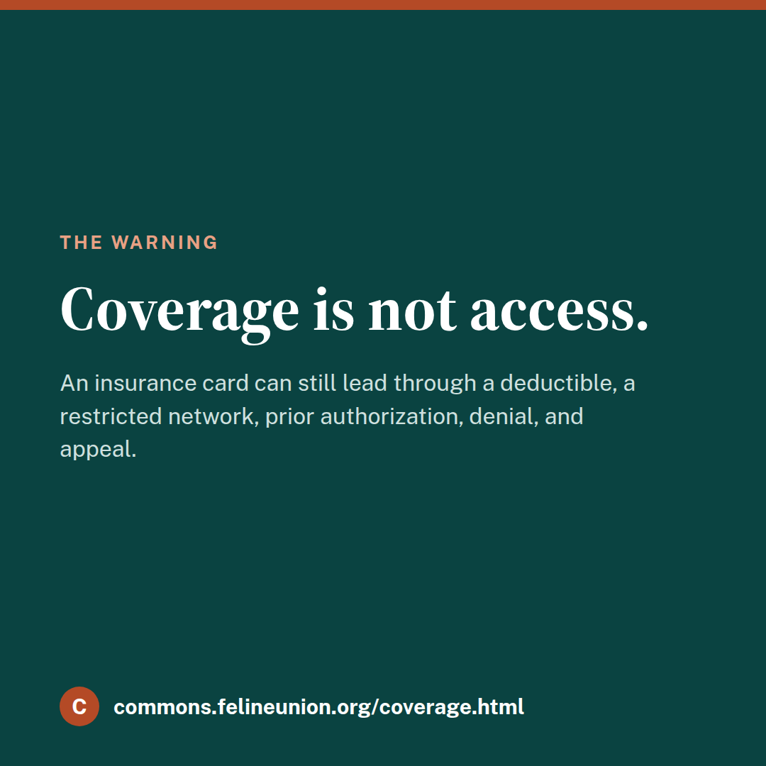 Tile: Coverage is not access.